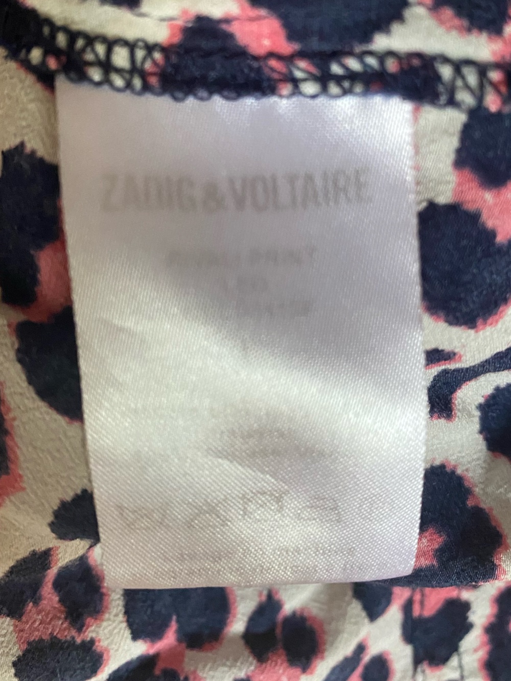 Zadig & Voltaire Pink Navy Mobwife Mini Dress L - Picture 9 of 9